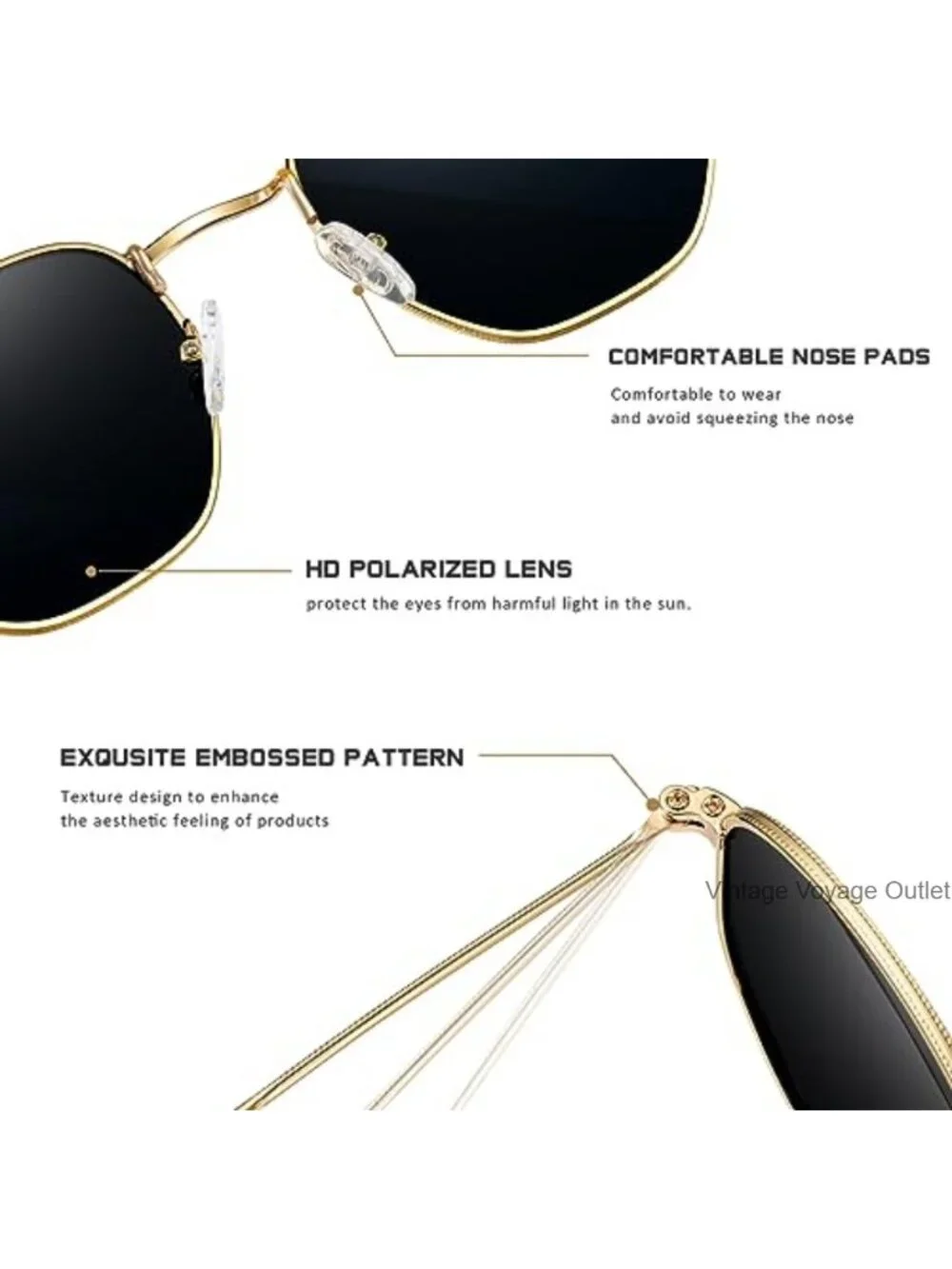 Polarized Sunglasses for Women Men Trendy Square Hexagonal Flat Mirrored UV